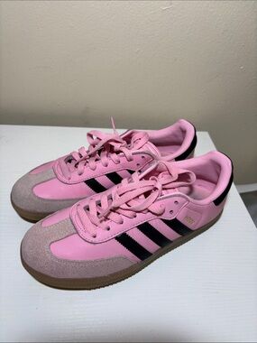 adidas Pink and Black Gazelle-style Women's Sneakers